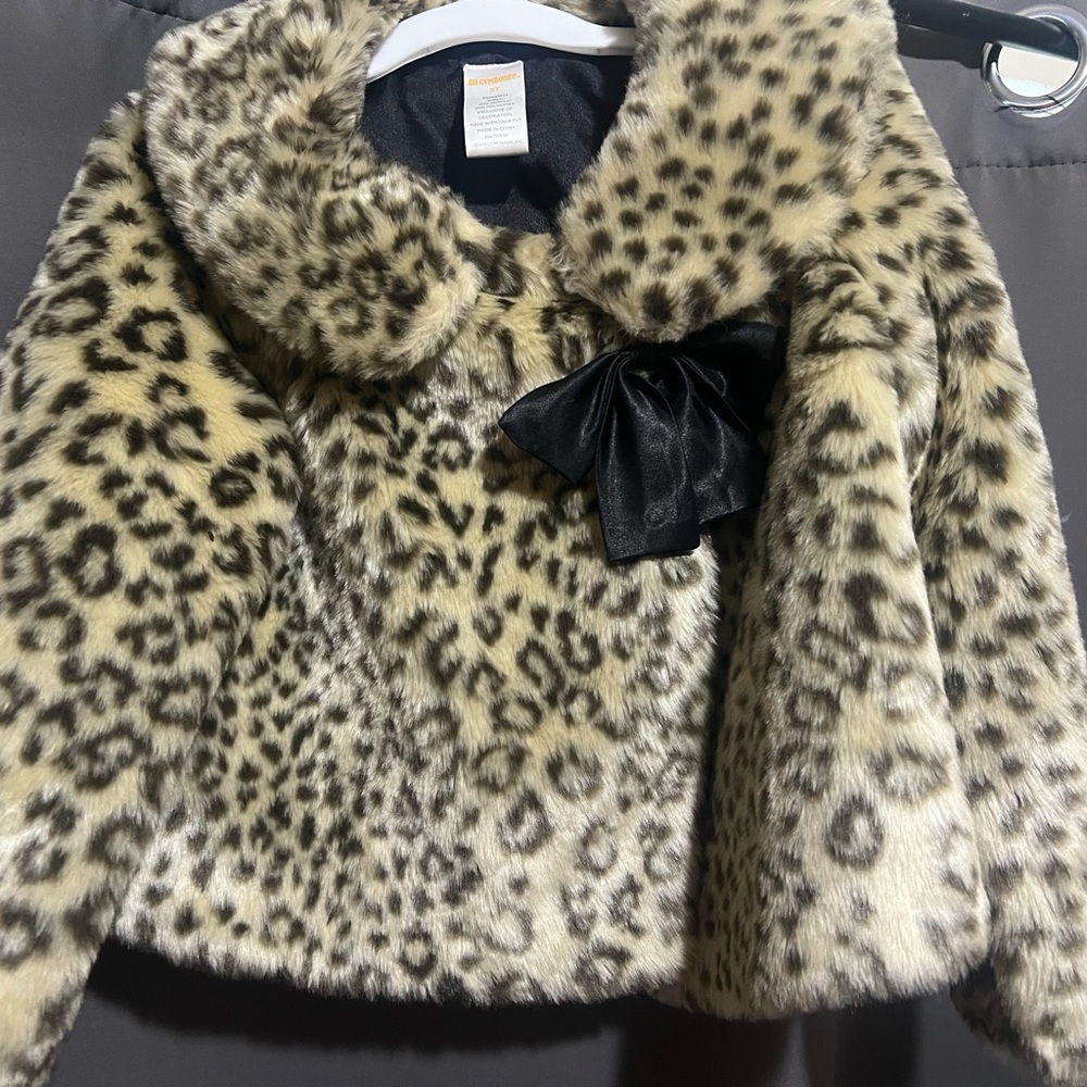 Gymboree Faux Fur Jacket with Black Lining